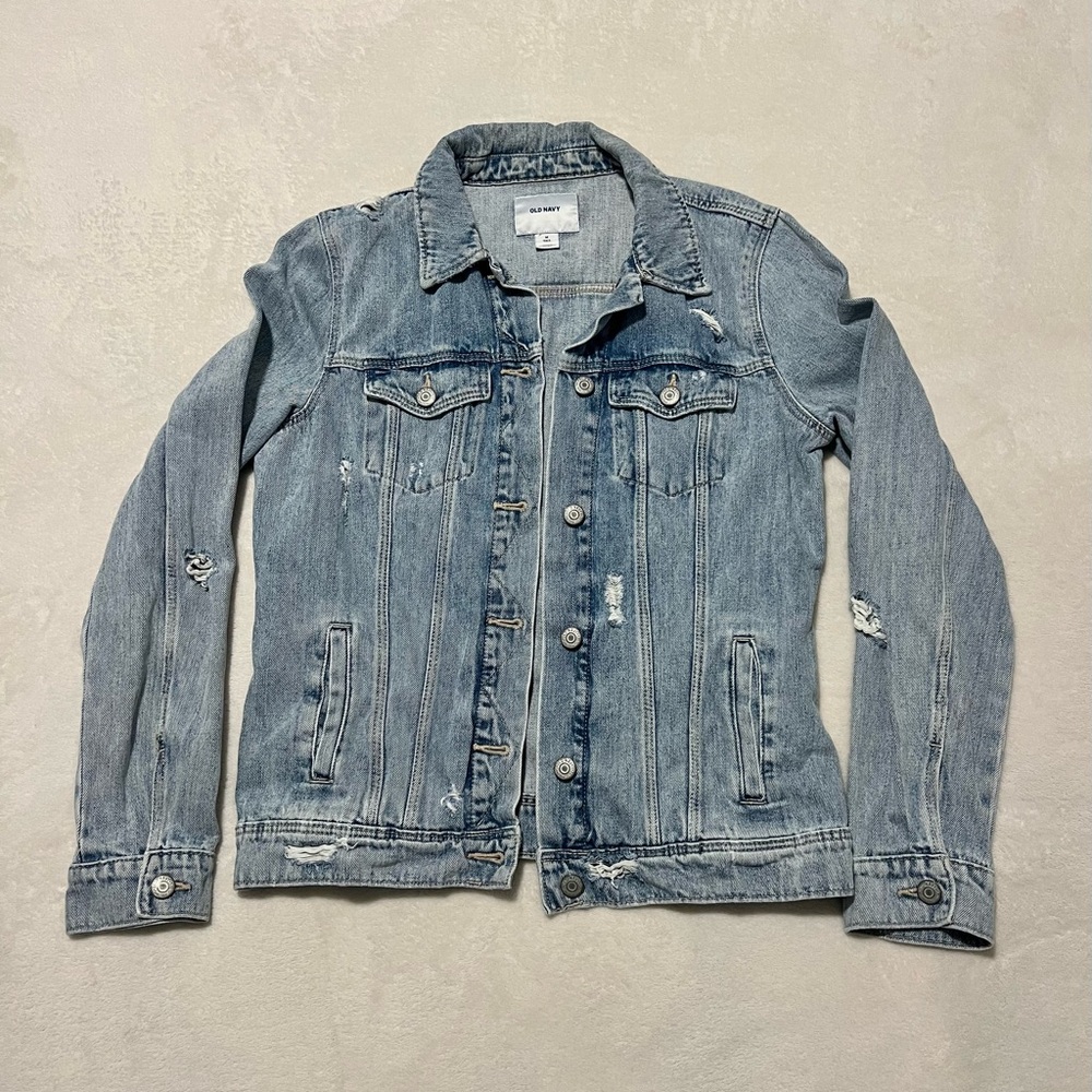 Old Navy - Women’s Medium Tall Light Wash Trucker Jean Jacket